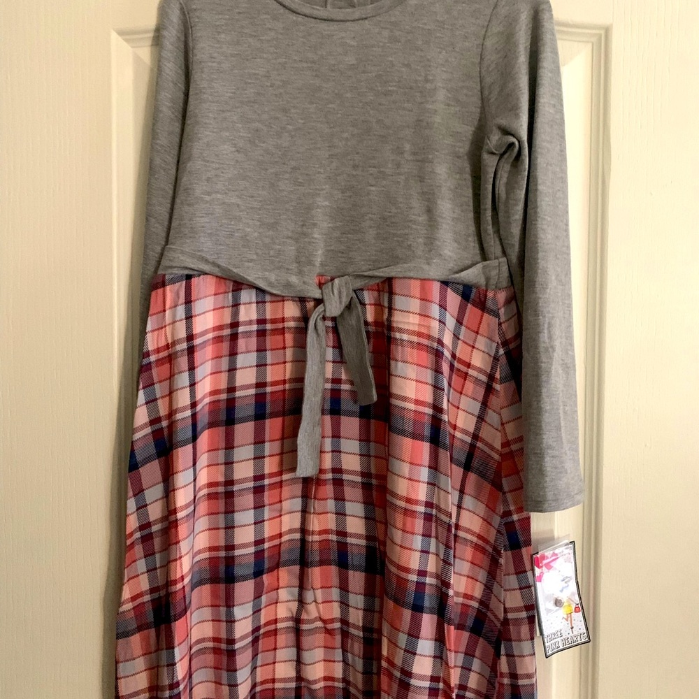 NWT Size Large Three Pink Hearts dress